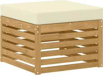 vidaXL Reposapi&eacute;s De Exterior Madera De Acacia S&oacute;lida Blanco Vidaxl