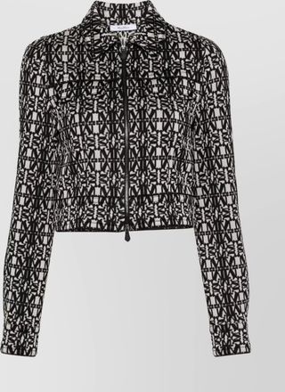 Max Mara cropped geometric pattern jacket monogram