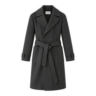 Amaranto Cappotto con cintura - - Coats - Uomo - Grigio - L