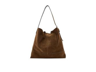 AllSaints Asha Suede M Bag Womens Handbags Fango Brown