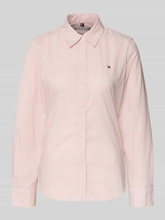 Tommy Hilfiger Regular Fit Hemdbluse aus Baumwoll-Mix in Rosa, Gr&ouml;&szlig;e 38