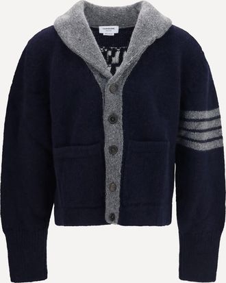 Thom Browne Browne 65 Hooded jersey Cardigan Male 1