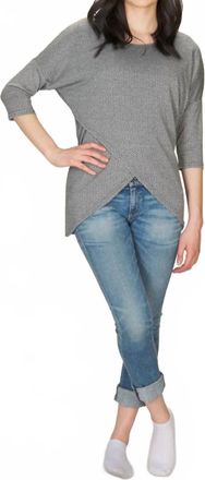 Papillon Textured Layered Sweater With Zip Details In Grey