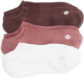 Zella 3-Pack Low Training Socks in Burgundy Shade at Nordstrom, Size 6-8.5