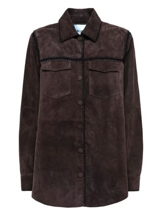 Blugirl crochet suede shirt - Brown