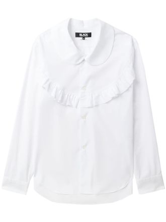 Comme Des Garçons Camicia con ruches - Bianco