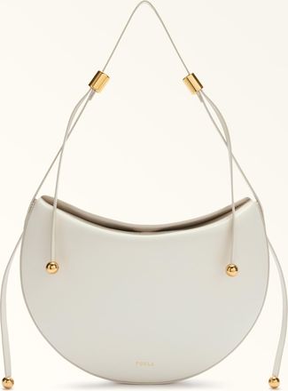 Furla Moonstone Borsa A Spalla S Panna Bianco Pelle Di Vitello Sidney Donna