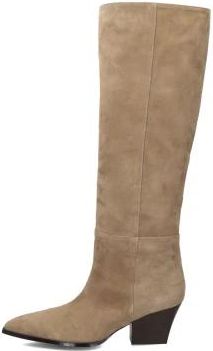 Notre-V Beige Hoge Laarzen voor Herfst/Winter - Dames - Cowboylaarzen - Beige - 40 EU - Wol - Schoenen