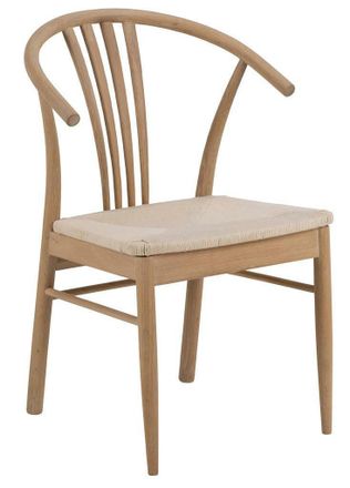 OEM Silla De Madera York Roble Blanqueado Asiento De Cuerdas Yute