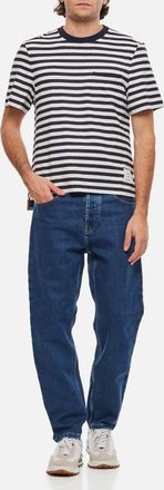 Thom Browne Linen Striped Pocket T-shirt