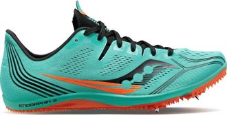 Saucony Womens Endorphin 3 Spikes Shoes In Cool Mint/black