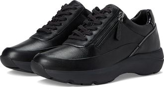 Clarks Tivoli Zip Womens Shoes Black Combi Leather : 6 B - Medium