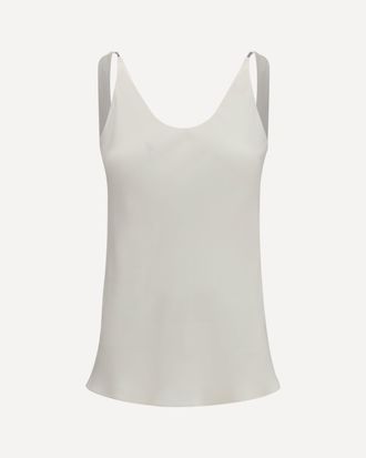 Brunello Cucinelli silk cr&ecirc;pe sabl&eacute; Top Female S