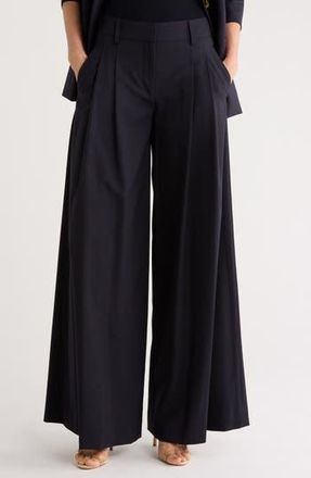 TWP Didi Stretch Wool Wide Leg Pants in Midnight at Nordstrom Rack, Size 2