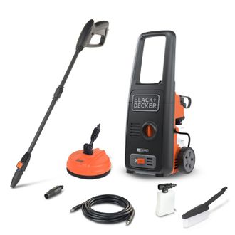 Black+Decker Black+decker Hidrolimpiadora De Alta Presi&oacute;n Bxpw1700pe, Para Coches Y Exteriores Del Hogar, Con Limpiador De Superf&iacute;cies Y Cepillo Fijo (130 Bar, 450