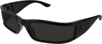 Balenciaga Bb0458S Zonnebril - unisex - Accessoires - Zwart - Maat: ONE Size Nylon