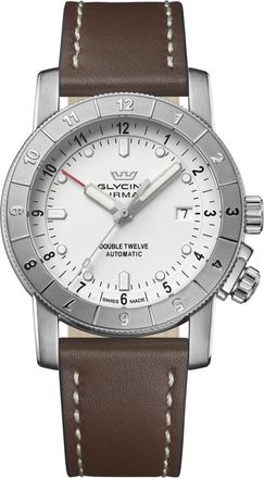 Glycine Mens Ariman Double Twelve 42mm Automatic Watch