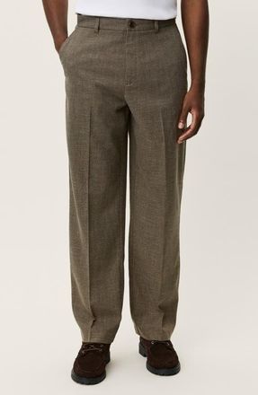 Les Deux Randall M&eacute;lange Suit Pants in Teak Brown at Nordstrom, Size 31