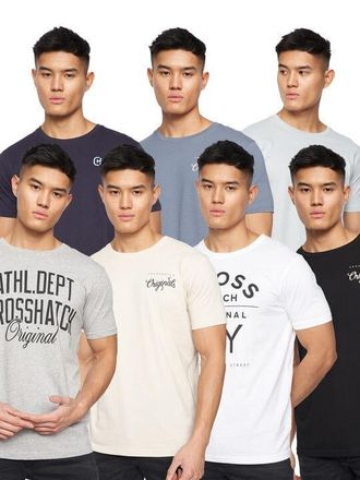 Crosshatch Jackmap 7pk Assorted T-Shirts Mens - Multicolour - Size Small