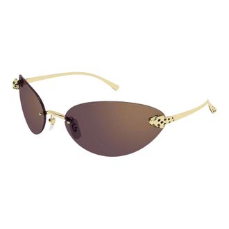 Cartier Accessoires, Dames, Geel, ONE Size, Cat-eye Zonnebril
