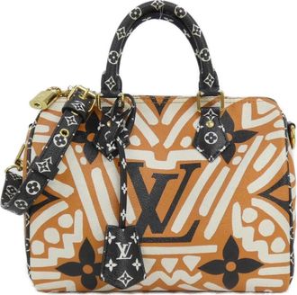 Louis Vuitton Caramel Cream Coated Canvas Boston Bag (Pre-Owned)