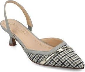 Journee Collection Nellia Slingback Pointed-Toe Pump in Grey at Nordstrom Rack, Size 8