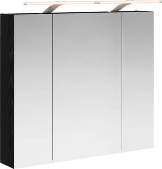 vidaXL Armario Con Espejo De Ba&ntilde;o Roble Negro 80 X 14.5 X 70 Cm Vidaxl