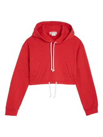 Comme Des Garçons cotton cropped hoodie - Red