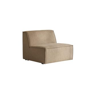 Tikamoon Sill&oacute;n modulable de tela color c&aacute;mel