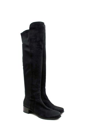 Stuart Weitzman Black 5050 Suede Knee High Boots Size 38