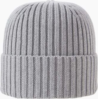 Jack & Jones Jack & Jones Mens Cotton Adjustable Cuff Beanie - Grey - Size: MENS