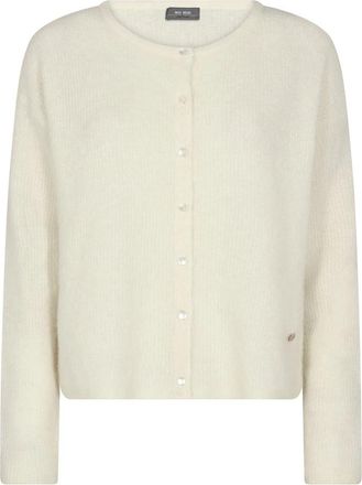 Mos Mosh MMAlmine Knit Cardigan - Dames - Vesten - Beige - XS - Truien & Vesten
