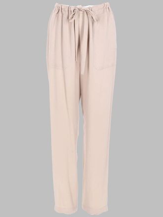 Vince Relaxed-Fit Pants with Drawstring Waist and Pleated Hem