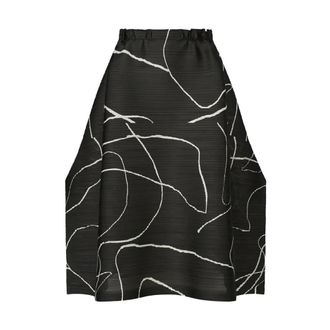 Issey Miyake Midi Skirts, female, Black, Size: L Midi Skirt