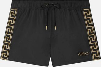 Versace Mens Greca Branded Swimshorts Black - Size: 5