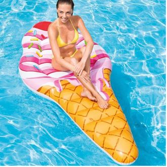 Trade Shop Trade Shop - Materassino Isola Gonfiabile Cono Gelato In Pvc Mare Piscina 224x107cm