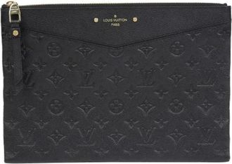 Louis Vuitton Pre-owned Clutches, female, Black, Size: ONE SIZE Pre-owned Daily Pouch
