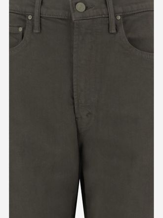 Mother Stretch Cotton Jeans - Green