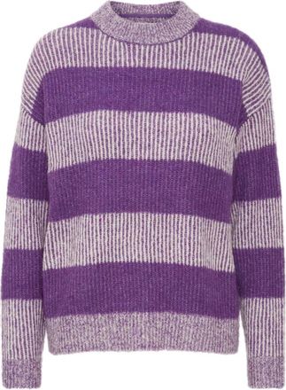 Ichi Ronde hals gebreide kleding - Dames - Ronde hals truien - Veelkleurig - L - Truien & Vesten
