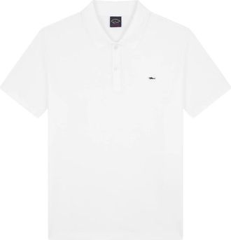 Paul & Shark Piqu&eacute; polo shirt van katoen - Heren - Polos - Wit - 2XL - Katoen - Tops