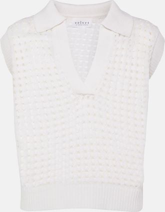 Velvet Taye cotton and cashmere sweater vest