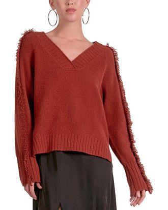 Elan Elan V-Neck Wool-Blend Pullover