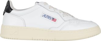 Autry White Black Medalist Low Leather Sneakers