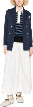 Circolo 1901 Blue Solid Notched Lapel Blazer