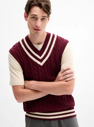 Le 31 Mens Preppy sweater vest