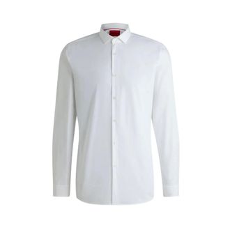 HUGO BOSS Overhemden, Heren, Wit, S, Katoen, Kenno Long Sleeve Shirt