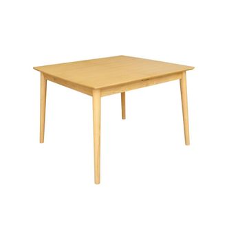 Sweeek Mesa de comedor rectangular extensible de madera, 4-6 plazas, natural