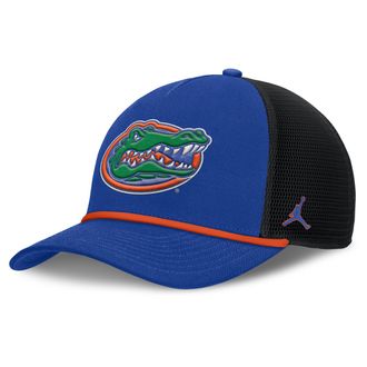 Nike Jordan Mens Florida Primetime Rise Jordan Brand College Trucker Adjustable Hat in Blue | JC974EVUFN-SFF