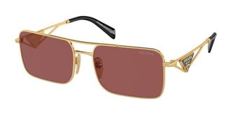 Prada PR A52S 5AK08S Womens Sunglasses Gold Size 56