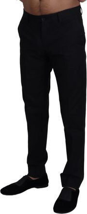 Dolce & Gabbana Mens Black Chino Formal Cotton Pants